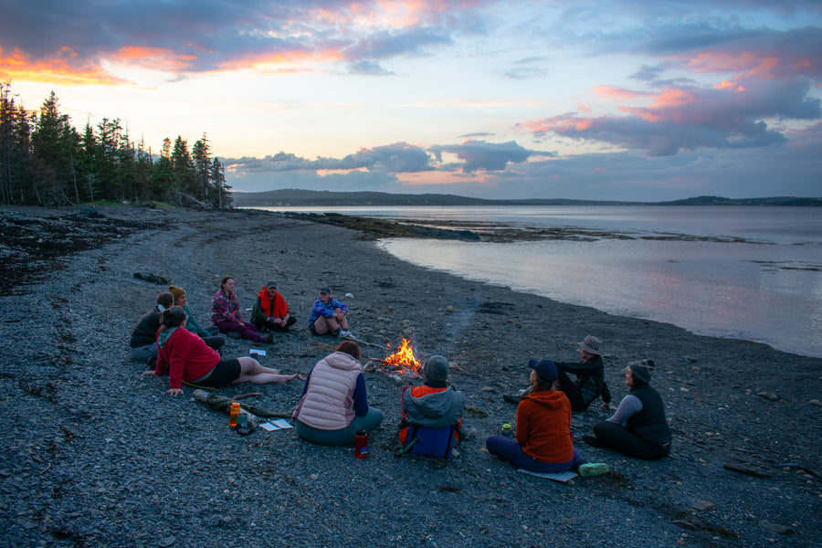 Sea kayak mulitday sunset fire people
