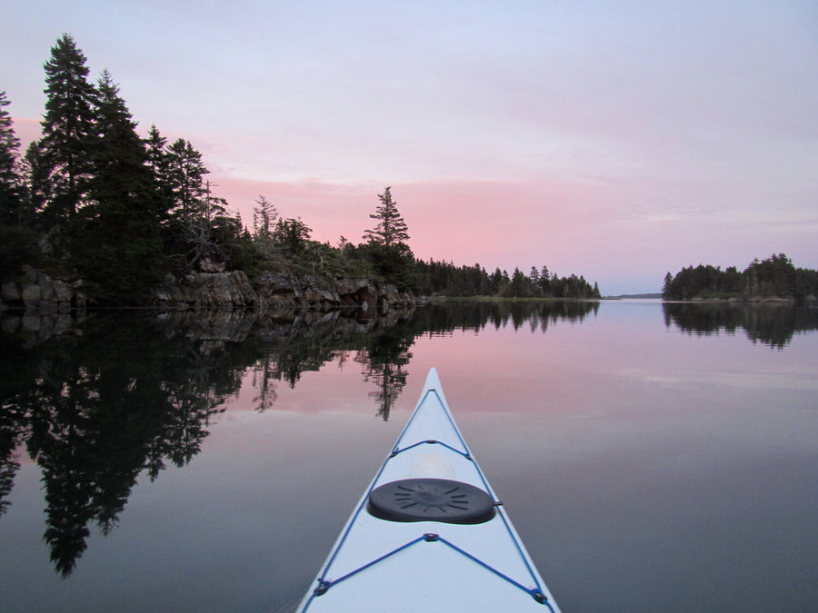 sunset sea kayaking